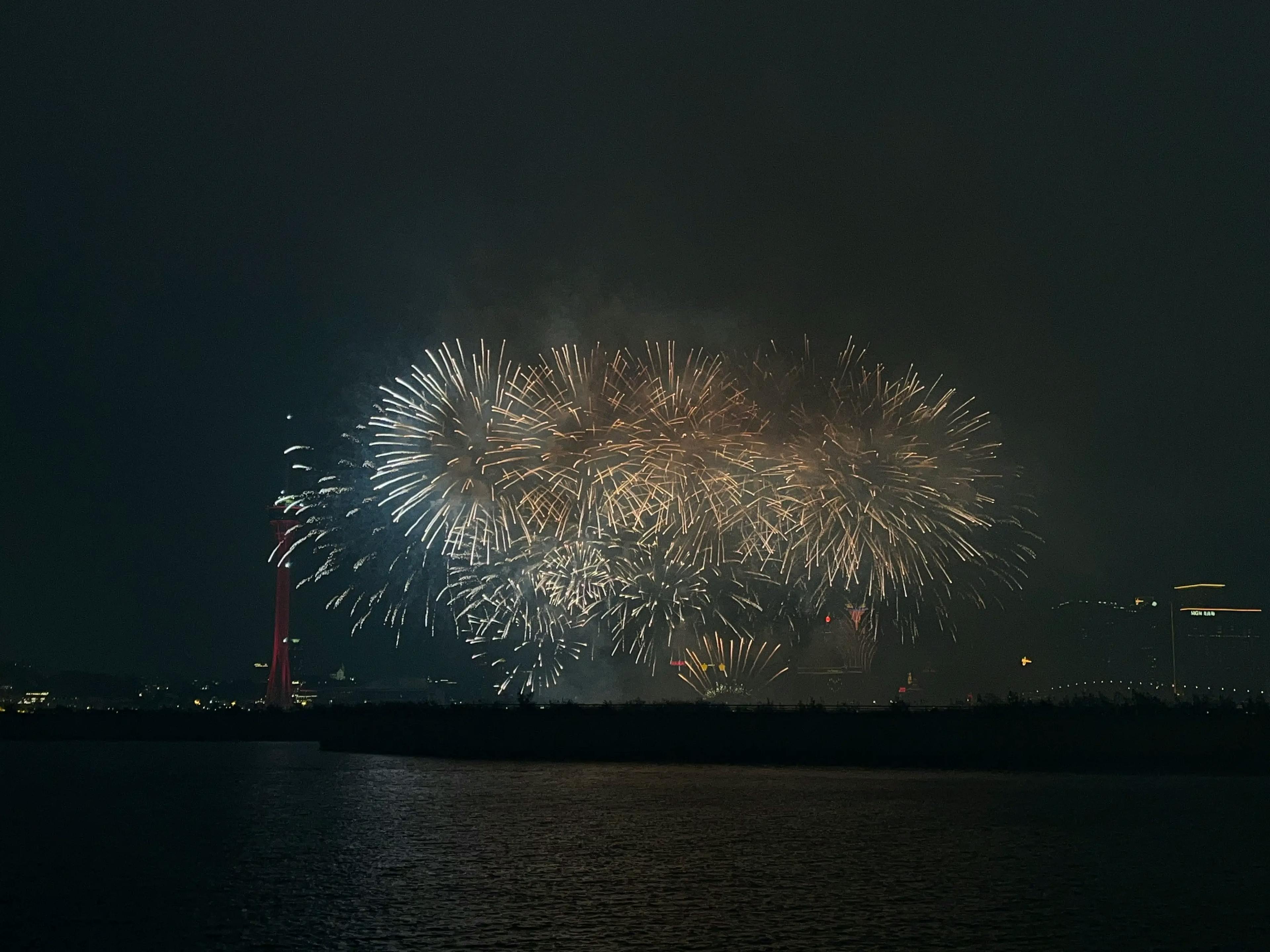 Lantern Festival fireworks on Taipa Waterfront